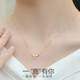 About Aiyilu Have You Necklace Women's 18K Gold Diamond Necklace Color Gold Rose Gold au750 Pendant Have You All the Way Clavicle Chain 18K Gold Have You All the Way Necklace