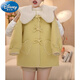 
Disney Girls Doll Collar Woolen Coat 2025 Autumn and Winter Medium Large Children Thick Plush Plus Plush Jacket Sweet Style Medium Long Big Red Plus Plus Plush Coat [Single] 130cm