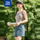 Gilet à suspension Tang Shi pour les femmes en été nouvelle base haut de gamme américaine et belle arrière avec usure extérieure jaune foncé gris m