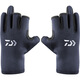 DAIWA Autumn and Winter DG-8023CS Winter Anti-Slip Fishing Gloves Cold-proof and Warm Fingerless Gloves Exposed 3 Fingers Black One Size