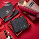 Falamaone Brand Herren Brieftasche Herren Kurzerbringliche Top -Schicht Kuhlatten -Jugendlosen -Freizeit -Brieftasche Geburtstagsgeschenk für Ehemann Schwarz