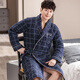 Mandelefin Invierno 100% Campo de algodón Basca de baño Hogarbrobe engrosado Pajamas Calientes puro ALTO CONTOLA CONJUNTA LARGO ALTO COLTHER Men style 1048 170 (L)