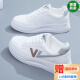 Pull back all seasons white shoes for women 2024 spring and autumn new style hollow breathable sports casual shoes fashionable thick sole comfortable versatile shoes pink mesh 37