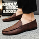 
Woodpecker 2025 youth summer versatile Korean new lazy bean shoes trendy casual men's loafer shoes with one foot D838 black 39