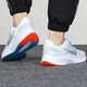 Nike (Nike) Laufschuhe 2025 Sommerquest 4 Mesh atmungsaktiven leichten, schockabsorbierenden Kleidung-resistenten bequemen Outdoor-Sportschuhen DA1105-101/Weiß, Blau und Rot/hauptsächlich empfohlenes Modell 44