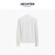 DANIEL HECHTER [Same Model in Shopping Mall] Men's Round Neck Pull-up Comfortable Long Sleeve T-Shirt LT12013 White XL