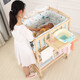 Beste Liebe Multifunktionales Baby Windel Tisch Baby BB Schüttelbett Massivholz Neugeborene Kleideranpassung Berührungstischmassage und Badepflege Tisch Seitentafel Gestein Windel