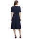 DKNY Women's Crew Neck Scuba Crepe Dress Navy 4