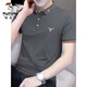 Woodpecker (TUCANO) beaded cotton Paul embroidered Polo shirt men's slim short-sleeved T-shirt summer lapel top breathable half-sleeved T-shirt S5012 model white 2XL suitable for 145-160Jin [Jin equals 0.5 kg]