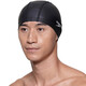 Speedo swimming cap, classic silicone coated three-layer fabric, soft and comfortable swimming cap, black