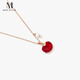 Mck Red Acacia Bean Necklace Women's 925 Silver Necklace Rose Gold Clavicle Chain Girlfriend Chinese Valentine's Day Gift