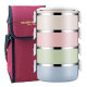 GOLDENKEY 304 stainless steel four-layer insulated lunch box multi-layer assembleable macaron lunch box GK-2800BD-4