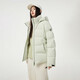 Tambor down jacket women's short fashionable sports removable hood versatile warm jacket 550386D Shuibo Qing 160