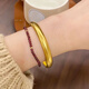 Sanskrit-made old Phoenix gold shop model 999 ancient gold-plated silver-plated Seiko Lotus Heart Sutra bracelet for women as a gift for the noble concubine Seiko Lotus Heart Sutra bracelet wide face 7mm weight 33.58 ring mouth