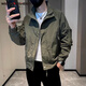 Vaderton Sheep Spring and Autumn New Fashion Brand Working Jacket Set Men's Korean Style Fashionable All-Match Casual Top Men's Jacket Khaki Jacket + White Short T+ Trousers [Three pieces XL