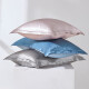 Taihu Snow solid color silk pillowcase 100% silk single sided wide edge silk pillowcase sea and sky blue 48*74cm