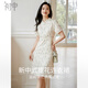 Chushen Nuevo vestido chino de manga corta para mujeres Diseño de botón retro Estilo chino Temperamento elegante Cheongsam Skirt S141Q1373
