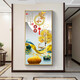 Mo painted Lulin modern simple entrance decoration painting opposite the door mural painting at the end of the corridor hanging paintings light luxury elk aisle entrance door painting 9-Home and Fugui 12149 Porcelain diamond inlaid 70*140 cool black