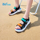 361 children's sandals for summer men's middle school children's lightweight, breathable, cool and wear-resistant sports beach sandals Black 37