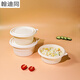 TanQi Corn Starch Lunch Box Biodegradable Disposable Lunch Box Packing Box Home Lunch Box Biodegradable Rectangular 750ml*20 Sets