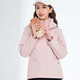 BRELRMON韩版冲锋衣女男防风户外防寒三合一保暖可拆卸滑雪登山服夹克外套 HS12805粉色-女 L