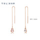 Xie Ruilin (TSL) Câble d'oreille en or 18K pour les boucles d'oreilles Gourd Fritilary Love pour femmes AG684-685 AG685-Love Ear Cable (une paire)