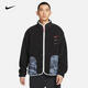 Nike (Nike) Autumn and Winter New Jordan Jordan Men's Fleece Jacket Sports and Casual más Velvet Stand Collar a prueba de viento y chaqueta cálida FZ6194-010-no-AJ Serie l