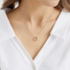 Chow Sang Sang 18K Gold Love Decode Round Wave Diamond Necklace Women's 92126U Pricing