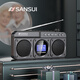 SANSUI M32 Elderly Radio Elderly Charging Card Music Player Mini Speaker Portable Walkman FM Radio Audio Bluetooth Speaker Gray