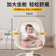 Merebele mecedora para bebés Baby Electric Cuns Electric Bed Redlin Baby Coaxing Hool para silla recién nacida de luna llena de luna llena Té de té de té [cama mecedora eléctrica + rueda universal + varilla de empuje]