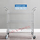 
Yuechangsheng factory workshop small push cart three-layer transfer truck material rack chrome-plated electrostatic turnover truck mobile tool truck 757*457*1040 Three-layer single handrail 3-inch wheel