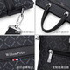 WILLIAMPOLO Men's Gift Business Briefcase Men's Handbag Large Capacity Business Men's Bag 14-inch Computer Bag Fashion Trend Black Plaid (37.8*27.5cm) 14-inch