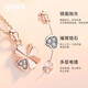 Grace Girl Lucky Four Leaf Clover Necklace Female Simple Temperament Rose Gold Clavicle Chain Fashion Pendant Birthday Gift for Girlfriend Lucky Four Leaf Clover Necklace (Rose Gold) + Brand