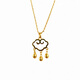 GOR Fat Donglai's same style Xiangyun pendant 18K gold lock necklace women's silver plated yellow l gold plated bell safety lock tassel Ruyi Xiangyun lock/necklace-XL-764