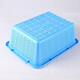 Panier de lavage en plastique en plastique rectangulaire de fleur de cristal de glace Panier de rangement de rangement de panier de maternelle de la maternelle panier de drain épaissie bleu 683 (43 * 32,5 * 16,5 cm)