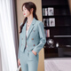 Purple charm suit women's autumn and winter business suit high-end fashion simple design small two-piece trousers brown (single suit) XL (recommended 115-125 Jin Jin equals 0.5 kg)