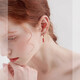Boucles d'oreilles en bambou rouge du Nouvel An rouge Yonghongwang