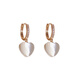 Puslin 2024 new clear cat's eye stone love earrings for women in summer, light luxury, high-end, versatile and sweet earrings for best friends, micro-embellished cat's eye stone earrings