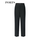 PORTS Women's Autumn and Winter New Sewn Knitted Mid-calf Trousers LL9P031LWW042 Black S (4)