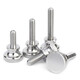 Jinchao 304 stainless steel high head knurled hand screw bolt screw slingshot hand screw screw M3M4M5M6M8M10 M4*10 (5 pieces