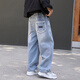 Dream Bonnie Boys Summer Thin Thin Jeans Medium Большие детские брюки 2025 Новые летние детские прямые брюки.