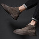 Giausa Brand Martin Boots Men's Men's Men's Spring and Summer New Boots Men's High Top Chaussures pour hommes Chaussures cuirs polyvalents Bottises British British Work Couleur de café masculin - Chaussures masculines Luxury 42