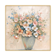 
Wingtu hand-painted oil painting restaurant decoration painting modern simple living room hanging painting French texture painting light luxury style artistic high-end sense, flowers blooming 60*60 hot-selling spot silver metal frame