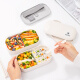 CAMUZ Bamboo Fiber Pro Double Layer Lunch Box Lunch Box Japanese Style Microwaveable 1200ML White 2-piece Set