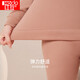 Red bean thermal underwear for women with wool plus velvet thickened antibacterial and wearable middle-high collar middle-aged and elderly cold-proof set