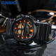 CASIO Volkswagen Pointer Series Digital Dual Display World Time Sports and Leisure Men's Watch AEQ-110W-1A2VDF