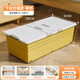 Lijie under-bed storage box with wheels, thickened flat storage box, drawer-type household clothes storage artifact, under-bed storage box, yellow, enlarged and heightened 100*50*33cm, three packs