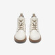 Best Western Winter Shopping Mall Same Fashion British Martin Boots Cowhide Strap más Boots cortos de Velvet Women YD228DD3 BEIGE 37