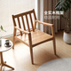 Genji Wooden Wood Book Livre Chaise d'étude moderne Study Backrest Claide Soft Pack Sofa Sofa Oak Household Bounchair 0.51m Chair Pier White pas fauteuil 510 * 702 * 860 mm