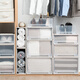 Espace interactif (HDKJ) Armoire de rangement Boîte de rangement de rangement armoire en plastique Sous-vêtements Clothing Organisateur Boîte de rangement simple (original) E3018 Lock épaissis (Dark 47 Width 30 High 18)